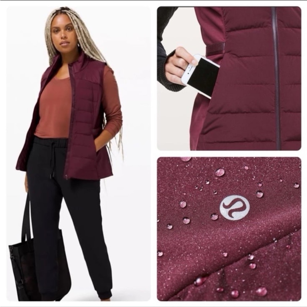 NWT Lululemon Down For IT All Vest Dark Adobe, Sz. 4